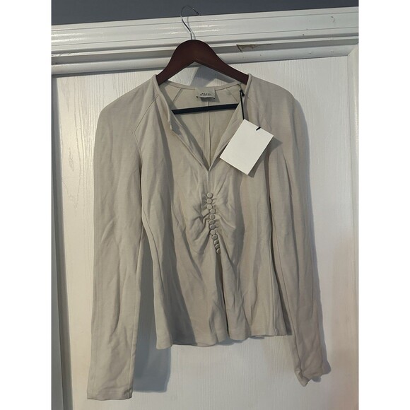 Isabel Marant Etoile Wool Blend Sweater Women’s Size 38 Cream Beige Puff - Picture 1 of 7
